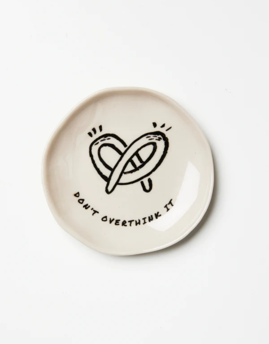 Jones & Co Don't Overthink It dish featuring a stylish design, perfect for serving or decorative use.