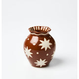 Jones & Co Paloma Vase in Star Terra finish, featuring a sleek ceramic design with a textured star pattern.