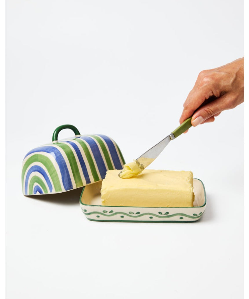 Jones & Co Piccolo Vita butter dish made of elegant ceramic tableware with a classic design.