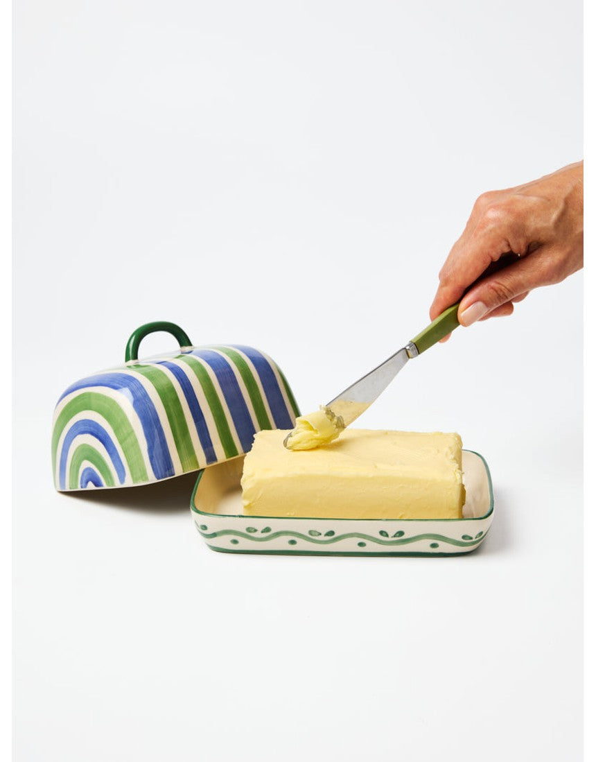 Jones & Co Piccolo Vita butter dish made of elegant ceramic tableware with a classic design.