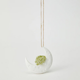 Jones & Co Luna White hanging vase with a smooth ceramic finish, designed for wall display and decorative floral arrangements.