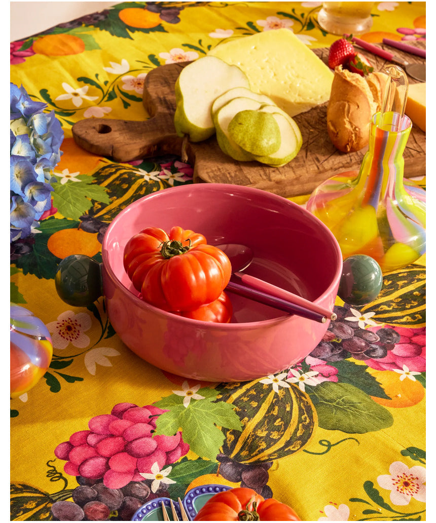 Kip & Co Diner Radiance Salad Servers set featuring colorful, patterned cutlery with sleek handles and decorative design.