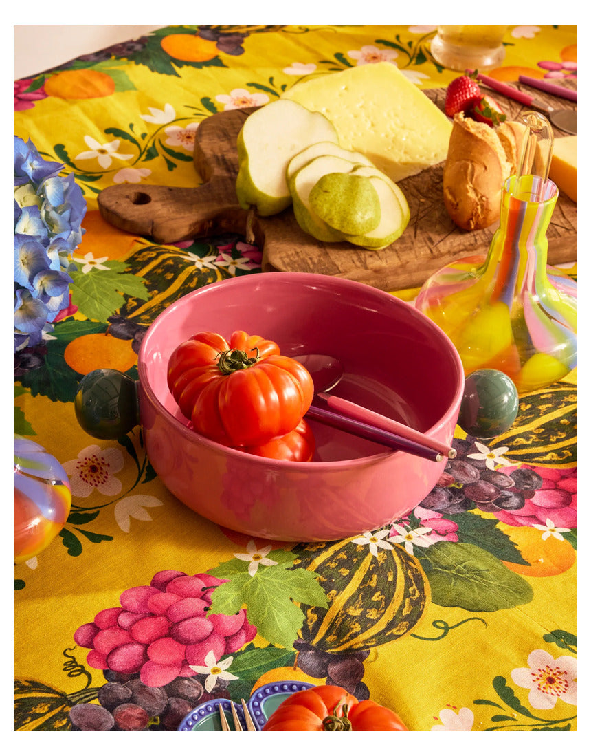 Kip & Co Diner Radiance Salad Servers set featuring colorful, patterned cutlery with sleek handles and decorative design.