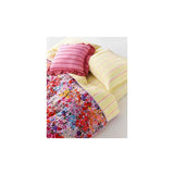 Kip & Co Iced Vovo Stripe Frill Upholstery Cushion with colorful striped fabric and decorative frill detail.