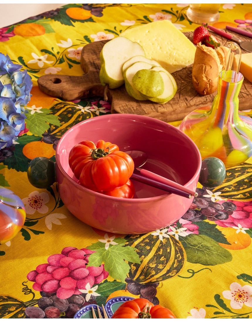 Kip&Co Salad Servers set in Diner Radiance with colorful handles and metal prongs, perfect for serving salads in vibrant style.