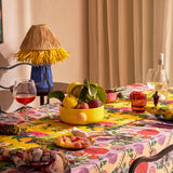 Kip&Co floral salad servers set with colorful floral design, featuring fork and spoon for serving salads in a vibrant style.