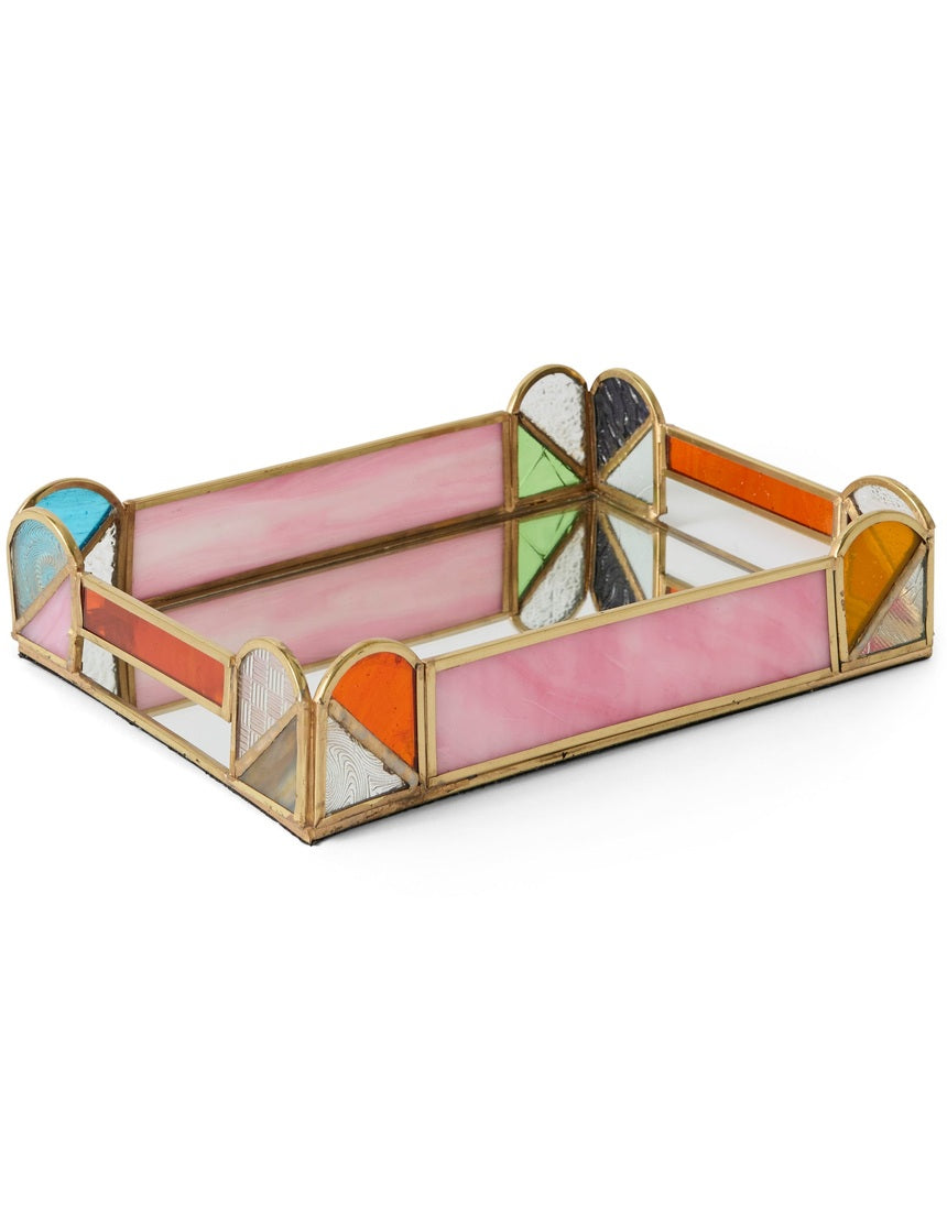 Kip & Co Bon Bon rectangle serving tray in a colorful patterned design