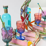 Kip & Co Bon Bon rectangle serving tray with colorful abstract pattern