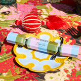 Kip & Co Christmas Slumber velvet bon bon eye mask 4-piece set in festive colors