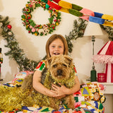 Kip & Co Festive Velvet Chain Garland Christmas decoration in rich velvet, displayed as a decorative chain strand