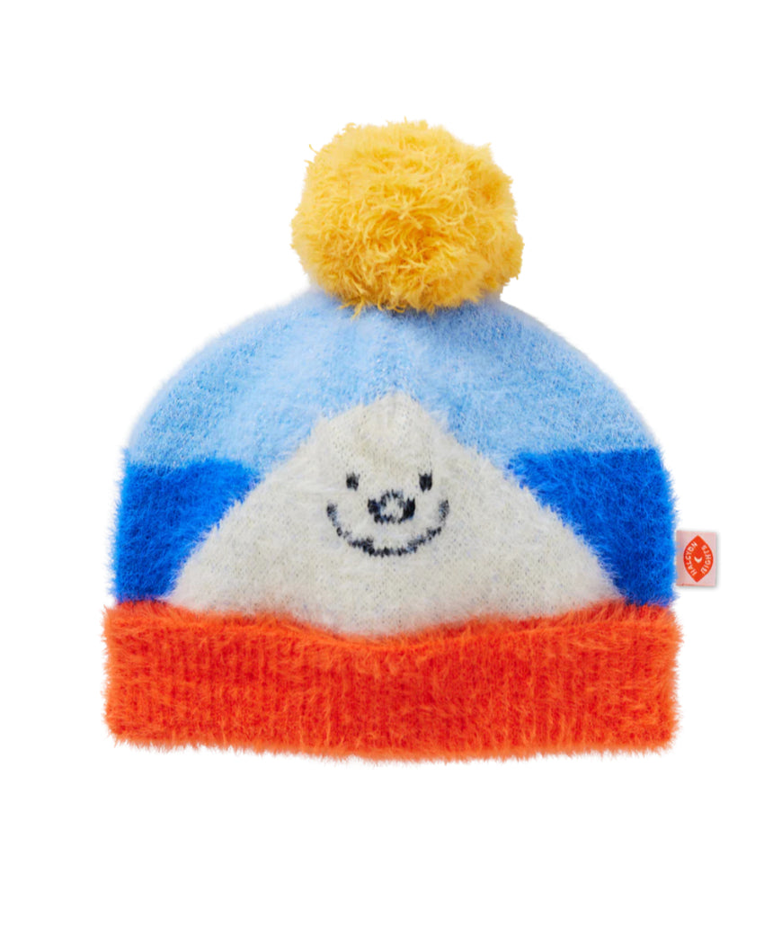 Halcyon Nights Mount Wiggly knit beanie hat with colorful Wiggly design, soft yarn, and snug fit, perfect for cold weather.