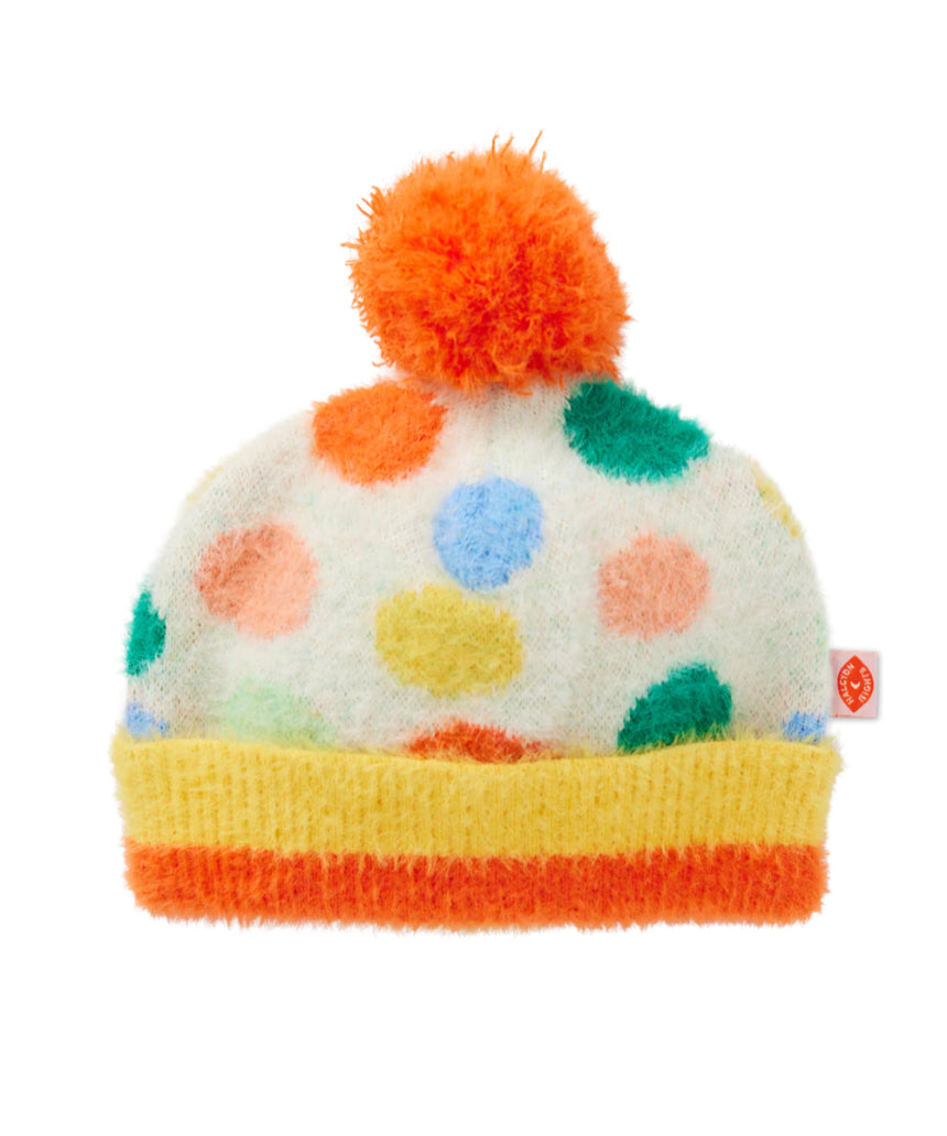 Halcyon Nights pocket patch knit beanie hat featuring a cozy knitted design with a front patch detail.