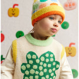 Halcyon Nights knit beanie with a pocket patch, featuring a cozy, ribbed knit design ideal for cold weather wear.