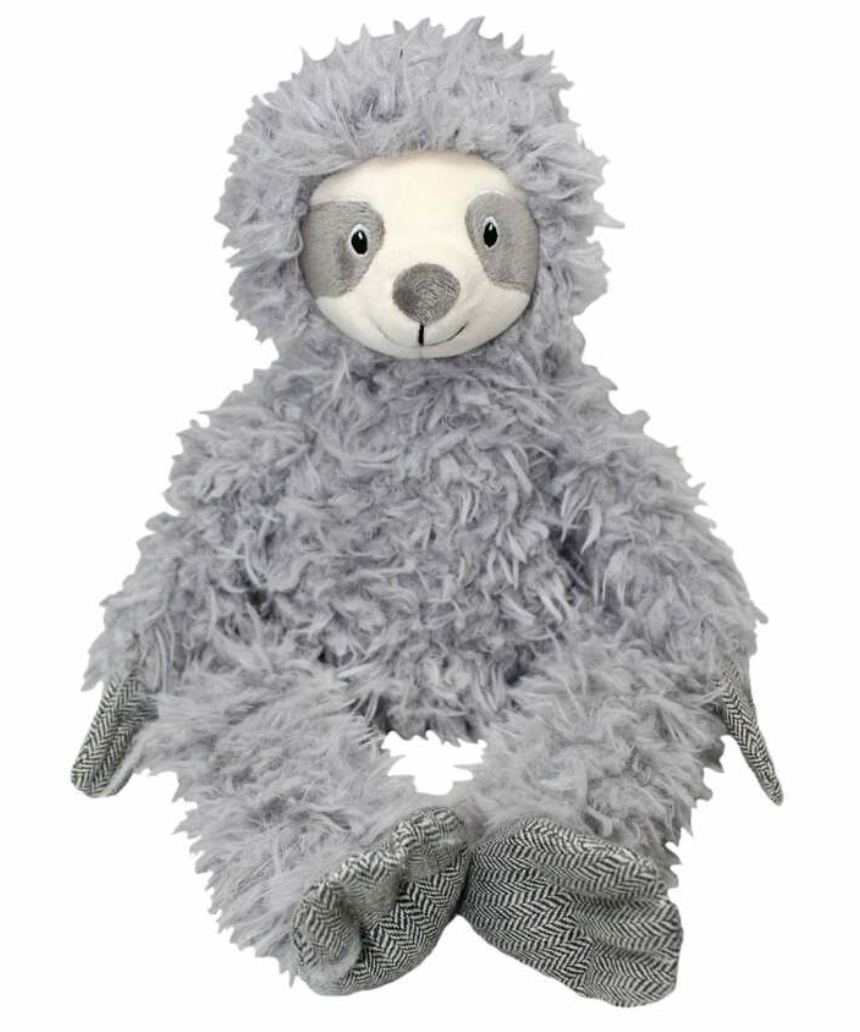 Soft toy Ezra Sleepy Sloth by Lily & George, plush plushie with a sleepy expression and soft brown fur.