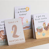 Living Textiles Baby Milestone Cards featuring a tractor ride design, ideal for capturing baby's special moments.