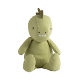 Living Textiles large linen soft toy featuring Dennis the Dinosaur, a cozy and charming plush dinosaur for children.