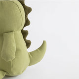 Living Textiles large linen toy Dennis the Dinosaur, soft plush toy with textured linen fabric, perfect for cuddling and play.