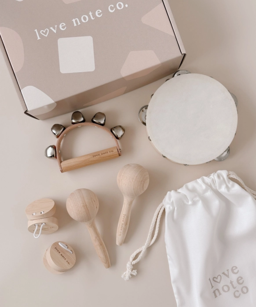 Love Note Co little love musical toy set with colorful keys and playful design, perfect for young children.