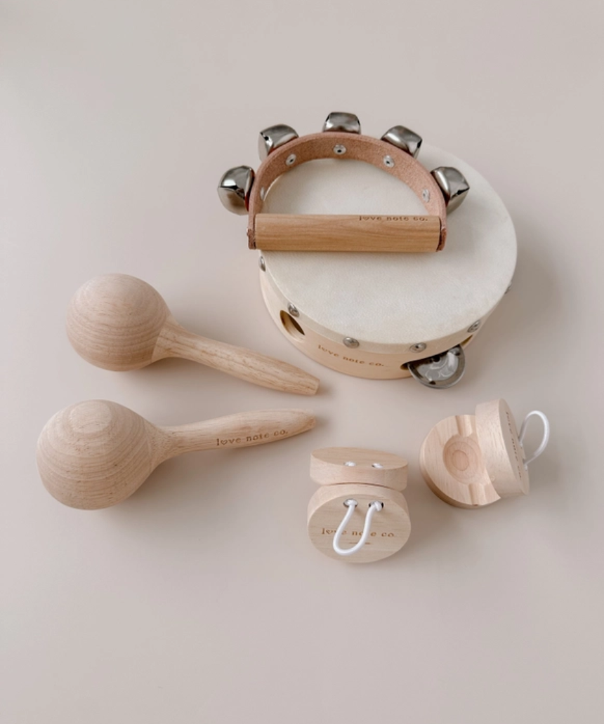 Love Note Co Little Love Music Set, a musical toy with colorful components and playful design for children.