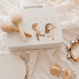 Love Note Co Little Love Music Set, colorful musical toy with heart-shaped design and musical buttons for children.