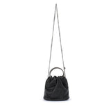 Olga Berg Mabel black crystal top handle bag with elegant design and crystal accents, perfect for formal or evening occasions.