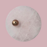 Maho Hoseki Sara rose quartz incense burner holder with smooth, polished surface and elegant design for burning incense sticks.