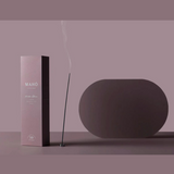Maho Wander Bloom Incense sticks in a box with floral and botanical design, showcasing the product's natural and calming appeal.