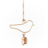 Matr Boomie Air Element Bird Bell Wind Chime with metal and wooden components hanging outdoors