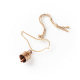 Matr Boomie Air Element Bird Bell Wind Chime with metal tubes and bird-shaped top hanging outdoors.