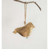 Rustic Mitra Songbird decorative bell by Matr Boomie, featuring detailed metalwork and a vintage, artisanal design.