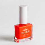 Miss Frankie Shall We Tango nail polish bottle with deep red color and glossy finish, showcasing the product's packaging and vibrant shade.