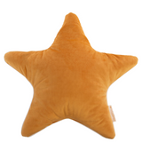 Nobodinoz Aristote Star Velvet Cushion in Bloom Pink, 40x40 cm, soft velvet fabric with star design for cozy home decor