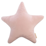 Nobodinoz Aristote Star Velvet Cushion in Bloom Pink, 40x40 cm, soft velvet fabric with star pattern for cozy decor