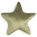 Nobodinoz Aristote Star Velvet Cushion in Bloom Pink, 40x40 cm, soft plush fabric with star design for cozy decor.