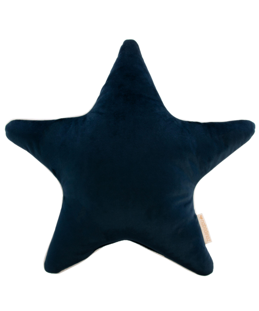 Nobodinoz Aristote Star Velvet Cushion 40x40 in bloom pink with plush velvet fabric, decorative star design for cozy decor