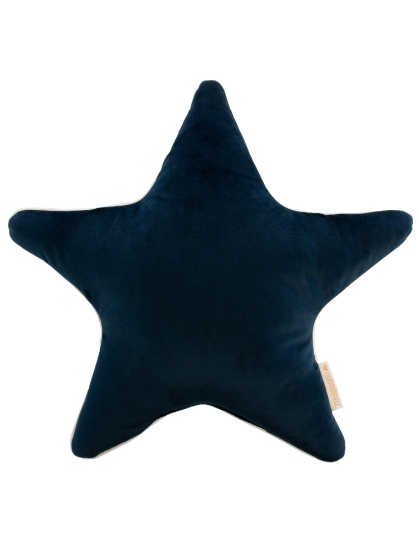 Nobodinoz Aristote Star Velvet Cushion 40x40 in bloom pink with plush velvet fabric, decorative star design for cozy decor