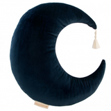 Nobodinoz Pierrot Moon Velvet Cushion in bloom pink, 36x32 inches, plush fabric with soft, cozy appearance.