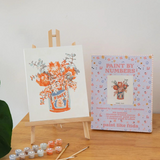 Paint Like Frida mini art easel with a paint-by-numbers kit featuring Frida Kahlo artwork, perfect for creative art projects.