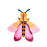 Pink bee wall decor from Studio Roof featuring a vibrant, detailed pink bee illustration on a plain background.