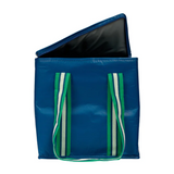 Project Ten P10 navy insulated tote bag with handles, featuring a sleek design and durable construction for carrying food or essentials.