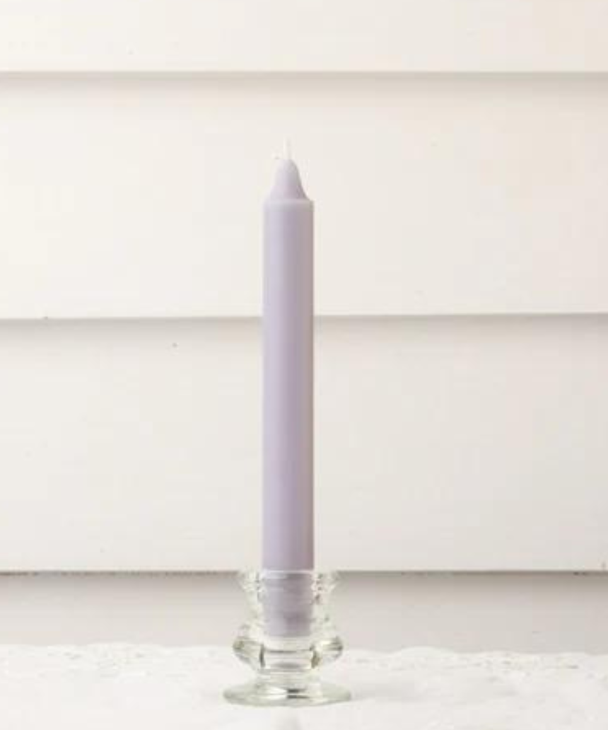 Six River Road Misty Moor dinner candles in a 6-pack, featuring elegant, tapered candle designs for stylish table settings.