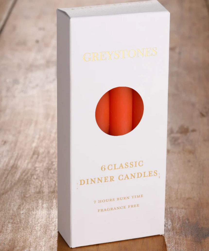 Six River Road dinner candles featuring monarch butterfly designs, ideal for elegant table settings and special occasions.