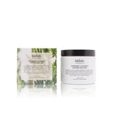 Salus Peppermint and Rosemary soothing bath soak with natural herbs and calming ingredients in a clear jar.