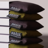 Salus Aromatherapy Eye Pillow in moss green with soft fabric cover, designed for relaxation and soothing eye comfort.