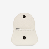 Status Anxiety Eyes Wide Chalk handbag featuring bold eye graphic design, stylish leather wallet with unique artistic detail.