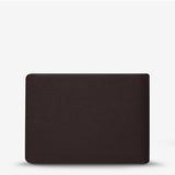 Status Anxiety Jonah Wallet in chocolate brown, featuring multiple card slots and a sleek leather design.