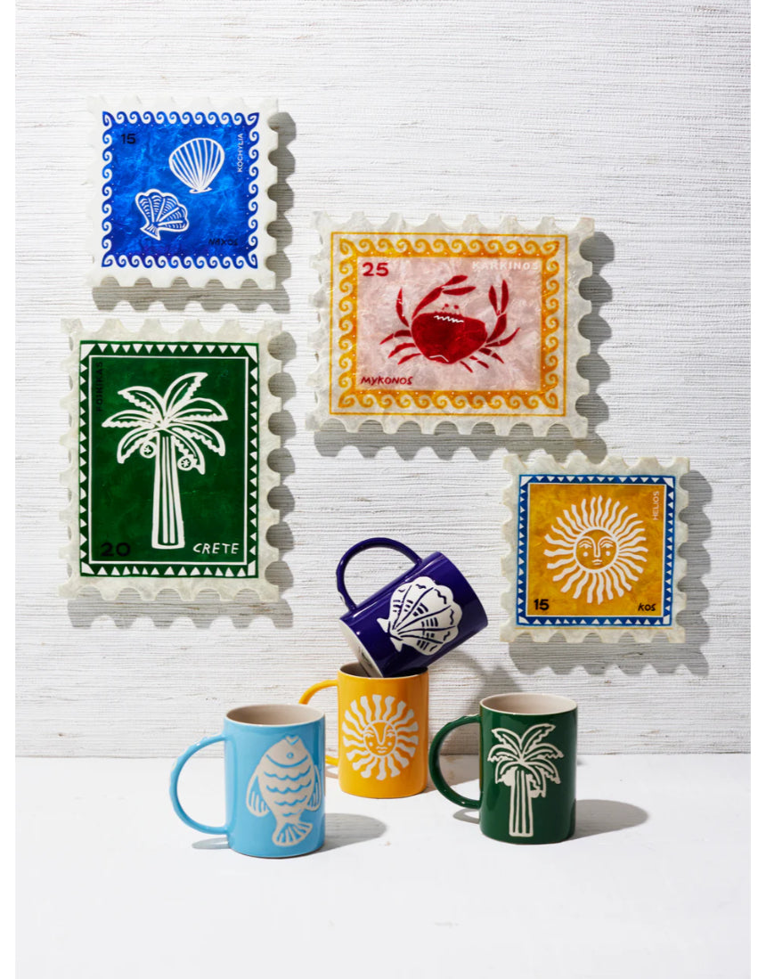 Jones & Co Sunroom Crab Wall Decor with detailed crab illustration on a stylish wall display