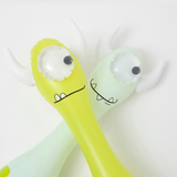 Sunnylife Monty the Monster inflatable buddy in bright colors, featuring a friendly monster face and soft, durable material.