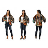 Silk kimono by The Artists Label featuring a flowing design with intricate patterns, perfect for elegant, stylish wear.