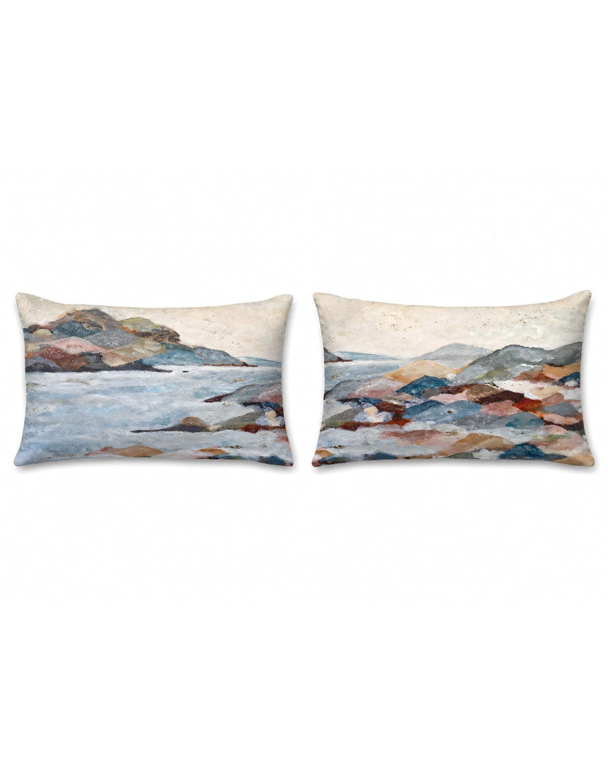 Silk pillowcase from The Artists Label in Coastal Mist color, soft and smooth with a subtle sheen and elegant design.